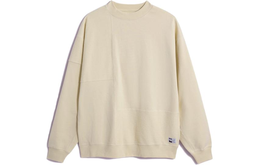 GAP FW23 Solid Beige Crewneck Long Sleeve Sweatshirt 810628-B