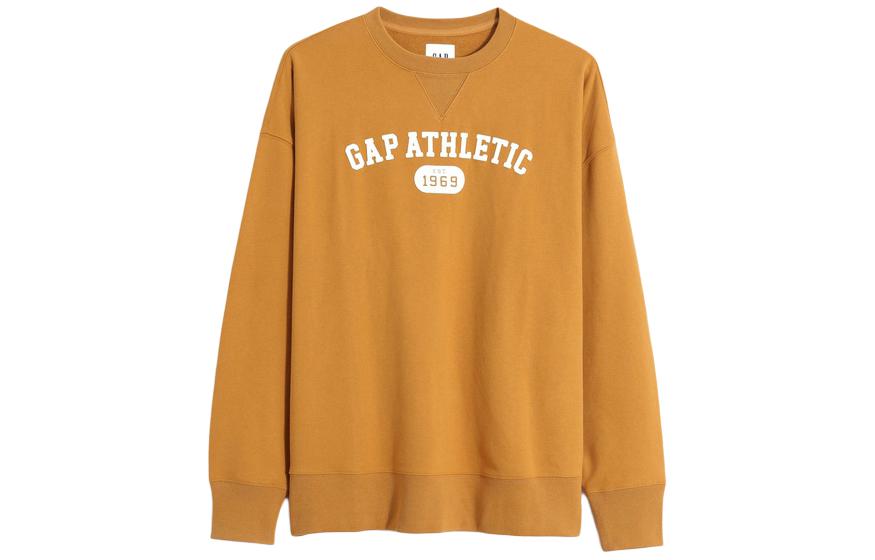 GAP Gold Letter Print French Crewneck Loose Fit Sweatshirt 448325