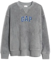 GAP Logo Coral Fleece Crewneck Sweatshirt Unisex Grey. 451381002 GAP Logo Coral Fleece Crewneck Sweatshirt Unisex Grey. 451381002
