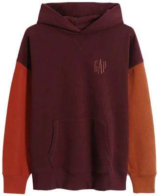 GAP 刺繡Logo拼接撞色抓毛連帽衫 男女款 737174 Buy GAP 刺繡Logo拼接撞色抓毛連帽衫 男女款 737174