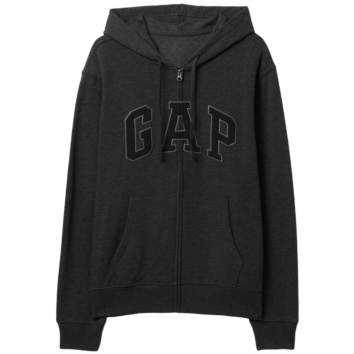 GAP Logo Embroidered Drawstring Zip Hoodie Unisex 853131-1
