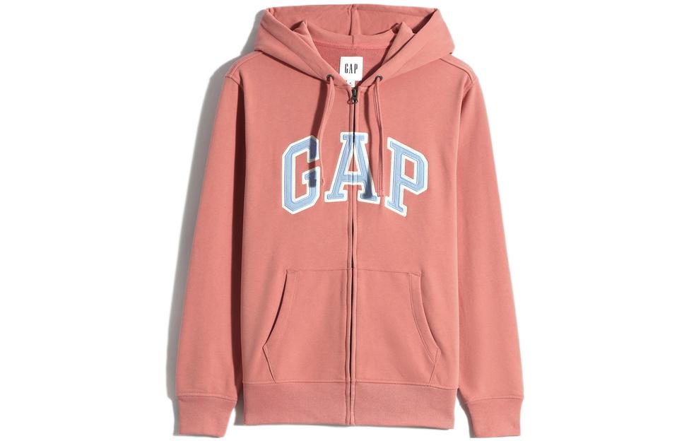 GAP Logo Embroidered Print Hoodie Unisex Zip-Up Sweatshirt 853131-1-1