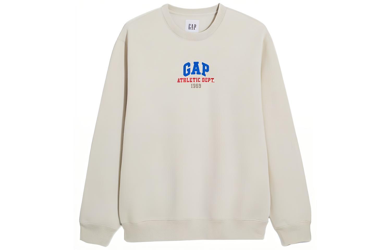 GAP Logo Fleece Crewneck Sweatshirt Carbon Loose Fit Unisex 841207