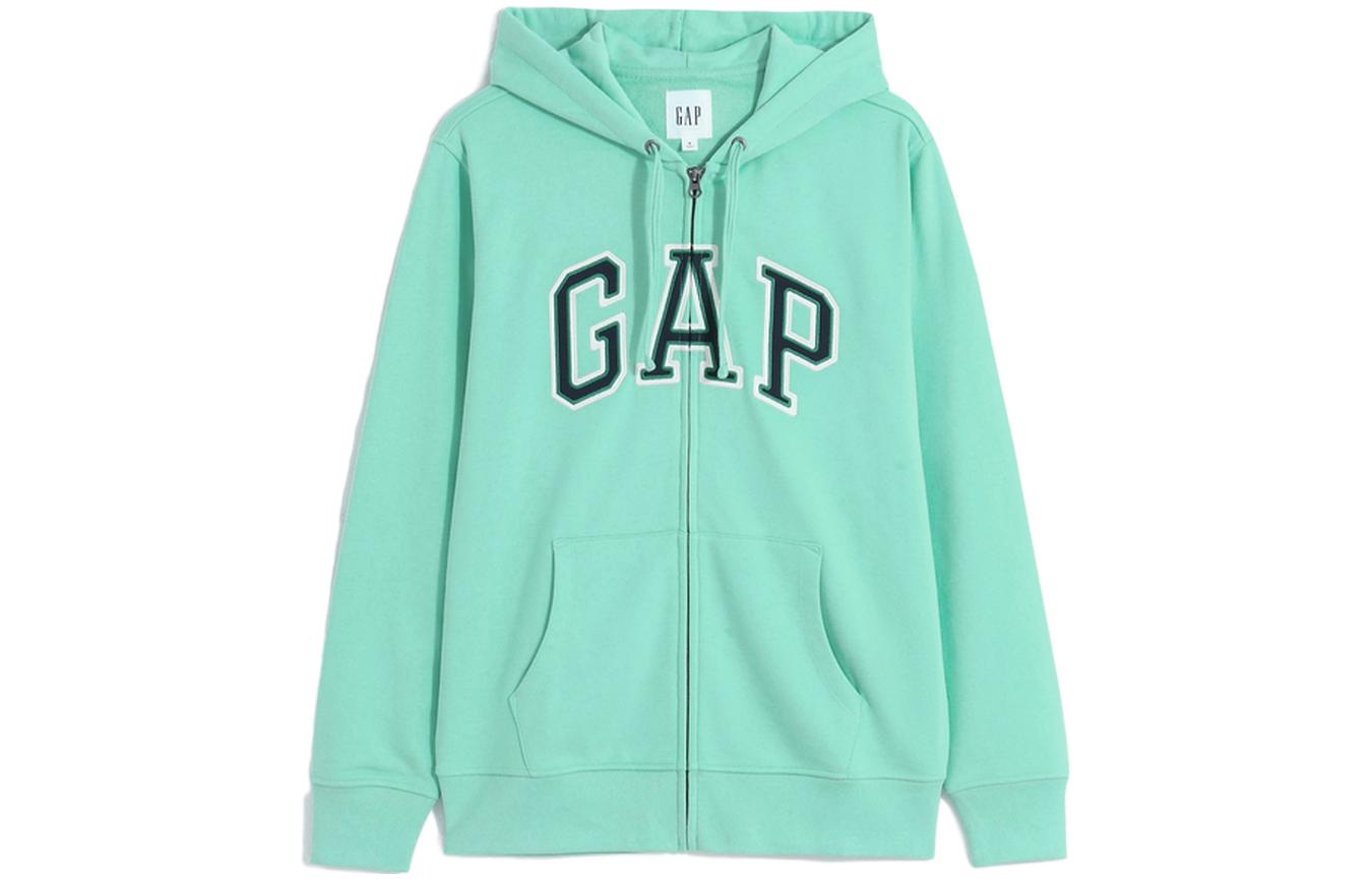 GAP Logo Print Fleece Hoodie Unisex Light Blue 853131-2