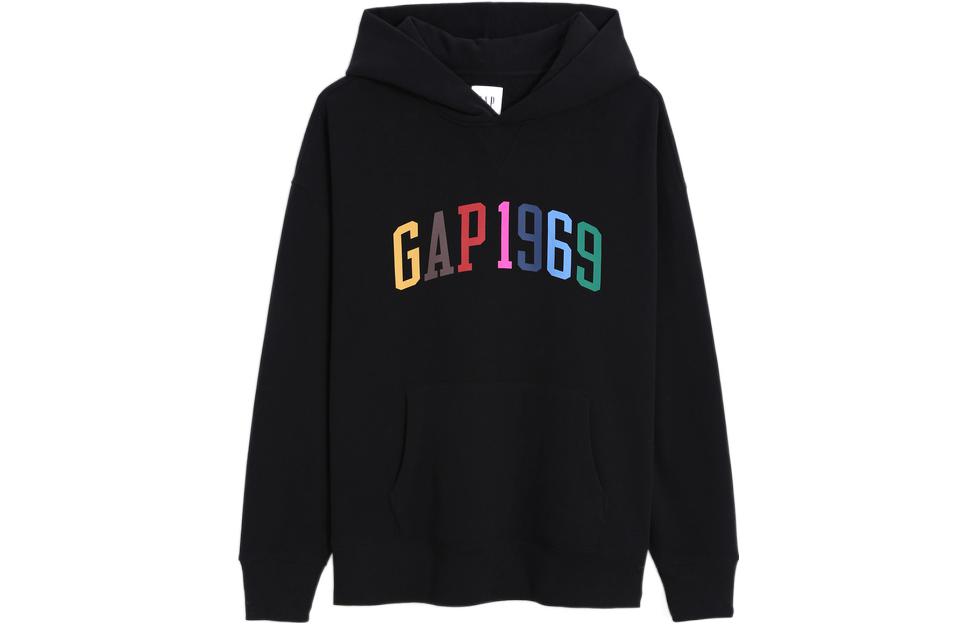 GAP Logo Print Fleece Pullover Hoodie Unisex 537541