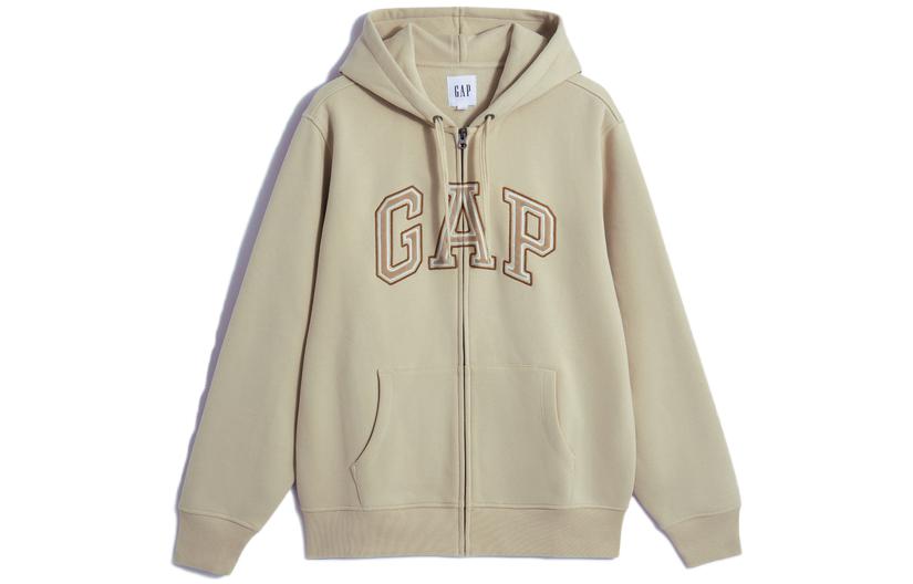 GAP Logo Print Zip-Up Hoodie Unisex Loose Fit 816853