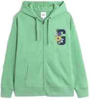 GAP Logo Print Zip Hoodie Lime Green 601647000 GAP Logo Print Zip Hoodie Lime Green 601647000