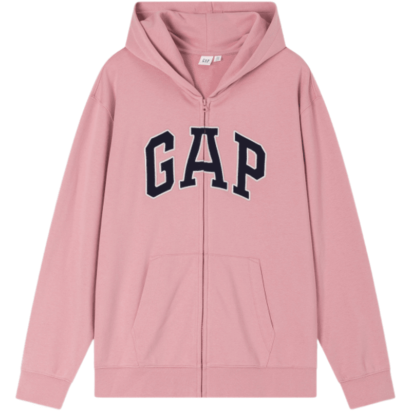 GAP Logo Zip-Up Hoodie Unisex Casual Long Sleeve Sweatshirt 611720-1