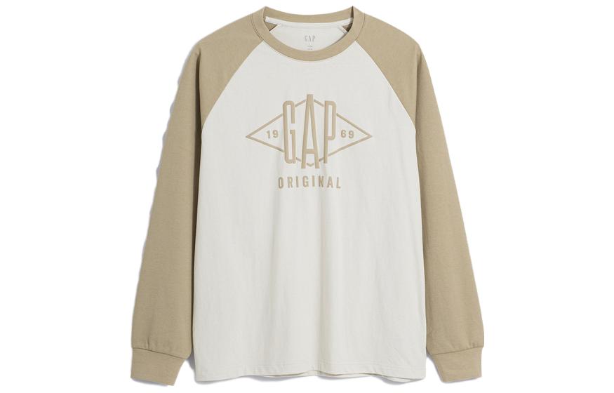 GAP Loose Fit Crewneck Pullover Long Sleeve Sweatshirt Off-White 841247-C4P