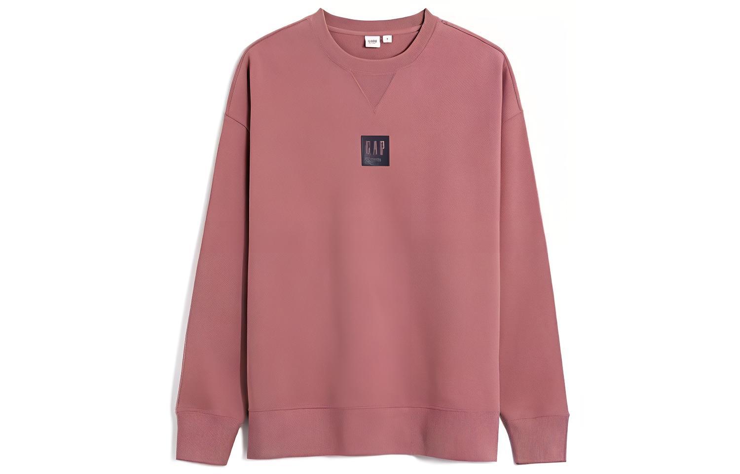 GAP Oversized Casual Crewneck Long Sleeve Sweatshirt Unisex Blush Pink 448330