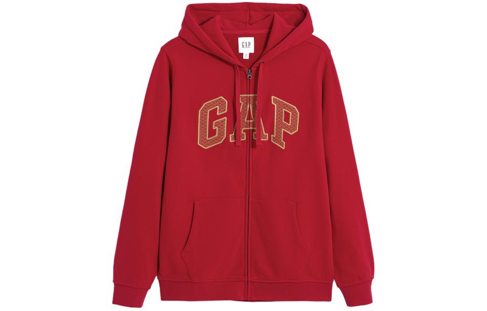 GAP Oversized Embroidered Hoodie Unisex Full-Zip Sweatshirt 841230