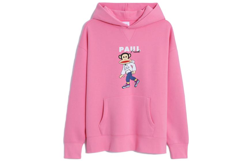 GAP Paul Frank Cartoon Print Fleece Hoodie Unisex Rose Pink Soft Carbon Series. 462641000