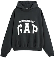 GAP Plaid Logo Carbon Fleece Lined Pullover Hoodie Unisex 762528 GAP Plaid Logo Carbon Fleece Lined Pullover Hoodie Unisex 762528