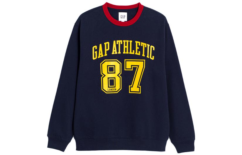 GAP Pullover Crewneck Fleece Sweatshirt Unisex Letter & Number Pattern. 841177