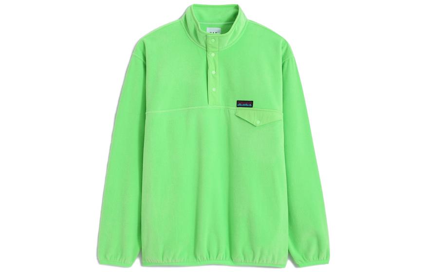 GAP Pullover Fleece Sweatshirt Unisex Relaxed Fit in Lime Green 505474-11