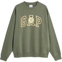 GAP Pullover Letter Logo Crewneck Sweatshirt Unisex Classic Loose Fit. 760421 GAP Pullover Letter Logo Crewneck Sweatshirt Unisex Classic Loose Fit. 760421