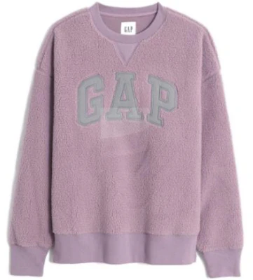 GAP Purple Sherpa Fleece Pullover Sweatshirt Unisex Ungu. 737285 Buy GAP Purple Sherpa Fleece Pullover Sweatshirt Unisex Ungu. 737285