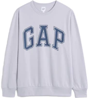 GAP Retro Casual Letter Logo Pullover Sweatshirt Unisex Light Purple 561835000 GAP Retro Casual Letter Logo Pullover Sweatshirt Unisex Light Purple 561835000