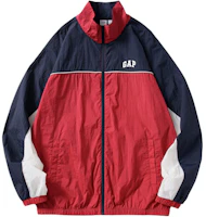 GAP Retro Half-Turtleneck Long Sleeve Jacket Red Blue Colorblock 461228 GAP Retro Half-Turtleneck Long Sleeve Jacket Red Blue Colorblock 461228