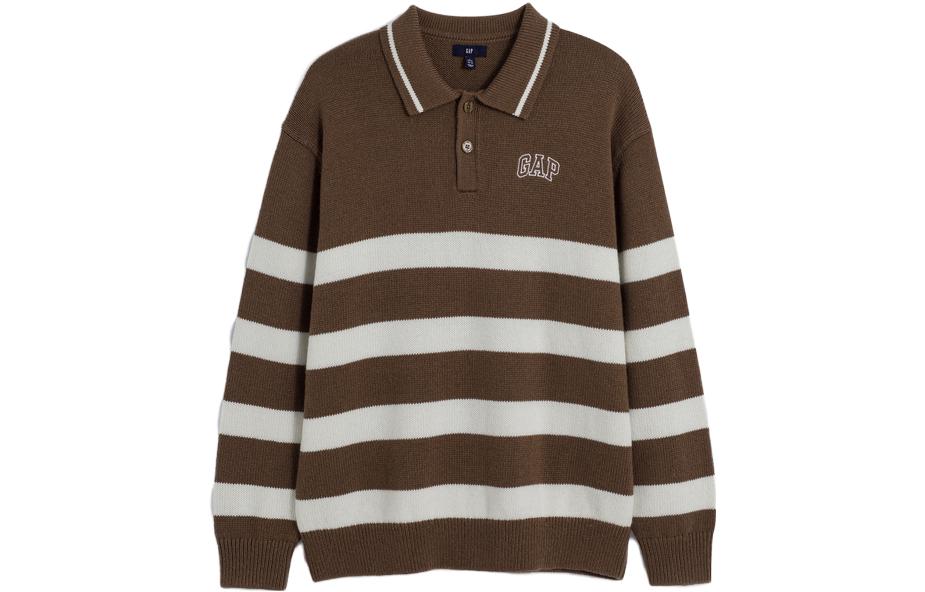 GAP Retro Striped Knit Collared Pullover Sweater Unisex 842138