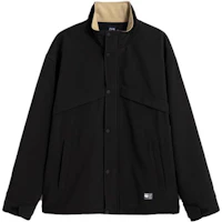 GAP Solid Black Stand Collar Single-Breasted Jacket 769911 GAP Solid Black Stand Collar Single-Breasted Jacket 769911