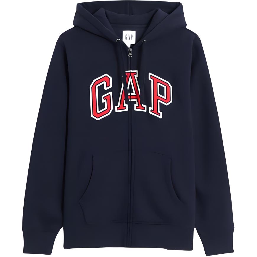 GAP Solid Color Fleece Zip-Up Hoodie Unisex 461135-1