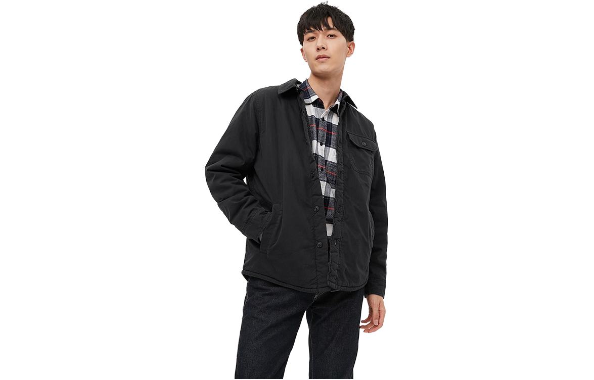 GAP Solid Color Zip-Up Collared Long-Sleeve Jacket 603985