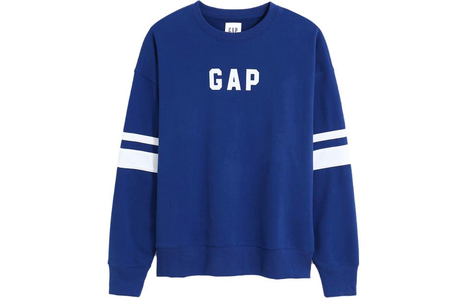 GAP Striped Logo Graphic Sweatshirt Blue - Casual Sportswear. 602135002