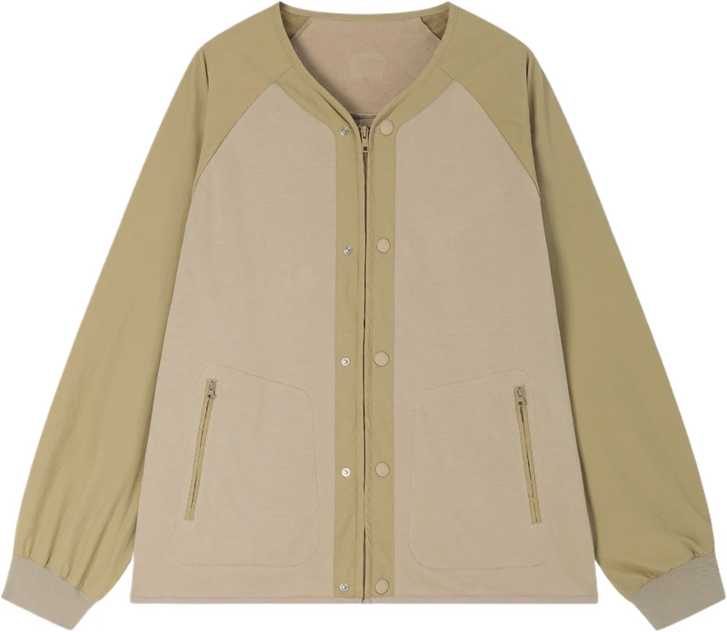 gap-unisex-fleece-lined-v-neck-colorblock-button-zip-sweatshirt-khaki-637539