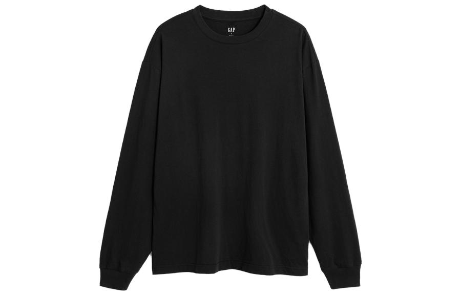 GAP Unisex Solid Color Crewneck Long Sleeve T-Shirt 773161