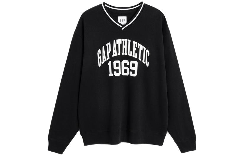 GAP V-Neck Fleece Pullover Sweatshirt with Logo Print Unisex. 762401