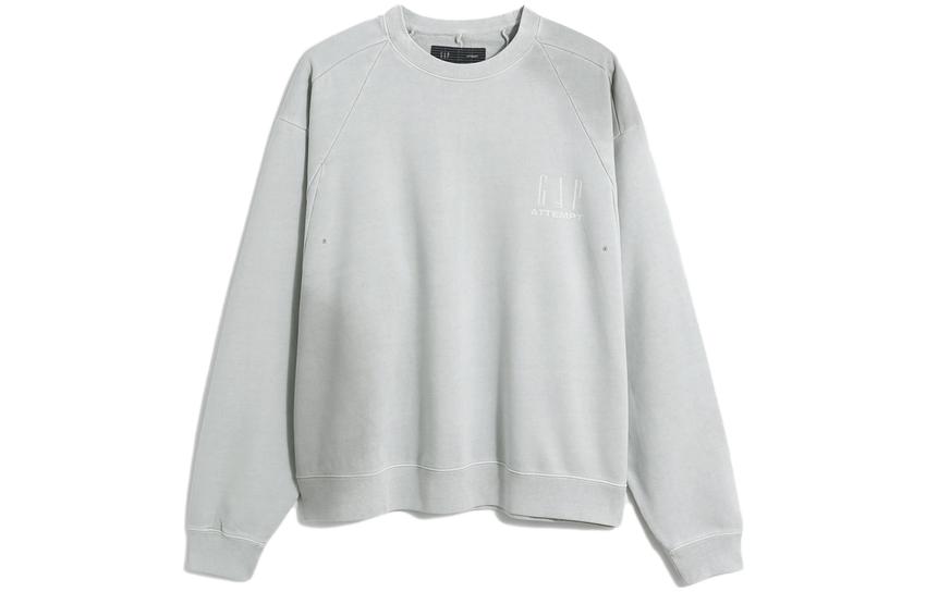 GAP x Attempt Logo Print Gray Pullover Sweatshirt Unisex Couples Style. 612178001