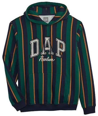 GAP x Dapper Dan FW23 綠色條紋標誌連帽衫 男女款。 838149012 Buy GAP x Dapper Dan FW23 綠色條紋標誌連帽衫 男女款。 838149012