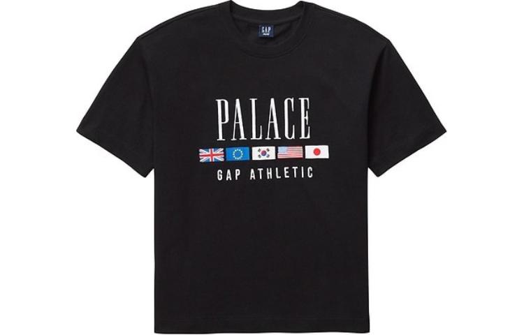 GAP x PALACE SS24 Black Logo Print Tee Unisex Crewneck Short-Sleeve T-Shirt 427465