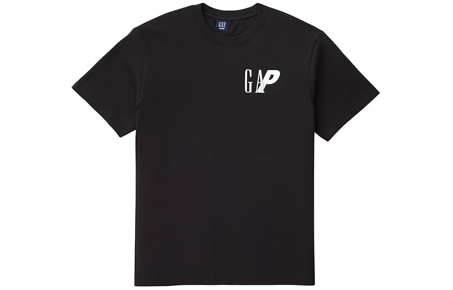 GAP x PALACE SS24 Logo Print Black Unisex Crewneck T-Shirt. 427471-Black