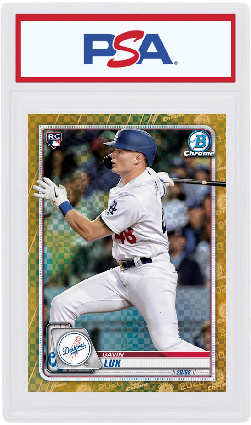 Gavin Lux 2020 Bowman Chrome X Rookie Gold X-Fractor /3 #83