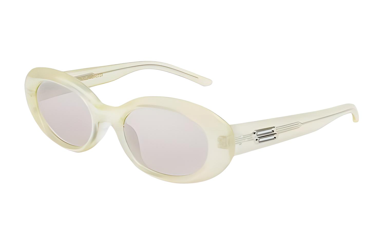 Gentle Monster Beige Oval Sunglasses Unisex with Decorative Temples. MOLTA-YC9