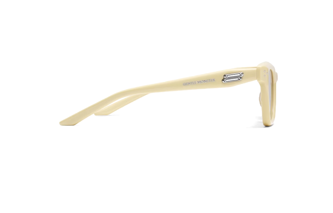 Gentle Monster Beige Square Sunglasses Unisex with Decorative Temples. HOVO-Y5 圖 4