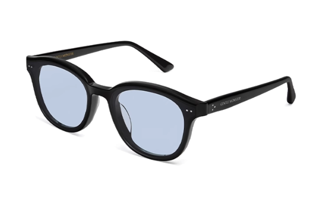 Order Gentle Monster 黑色不規則框太陽眼鏡 男女情侶款潮流設計 JADE-01(B