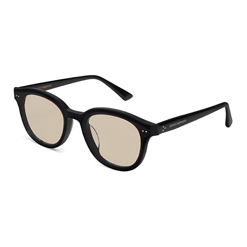 GENTLE MONSTER Black Irregular Sunglasses Unisex with Logo-Engraved Temples. JADE-01(BR