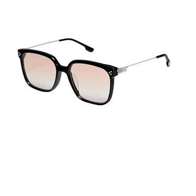 GENTLE MONSTER Black Irregular Sunglasses Unisex with Logo Detail. VENE-01(RG