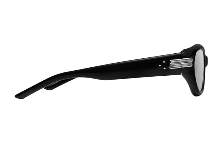 GENTLE MONSTER Black Oval Metal Sunglasses Unisex with Striped Detailing KIKO-01(SM 圖 4