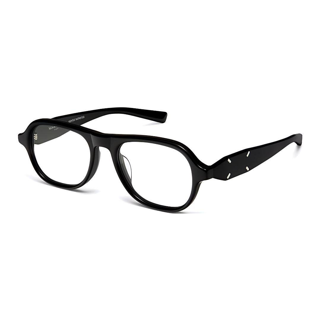 Gentle Monster Black Unisex Irregular Optical Glasses Frame for Couples. mm113-01