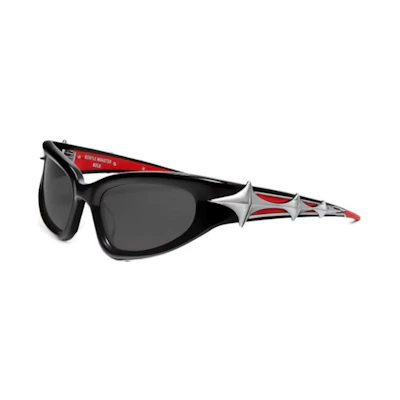 GENTLE MONSTER Bold 2 Cat-Eye Sunglasses Unisex Black with Star Detail. PASO-01