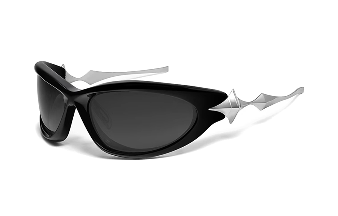 GENTLE MONSTER BOLD 2nd Drop Silver Unisex Irregular Sunglasses with Logo. YYY-01