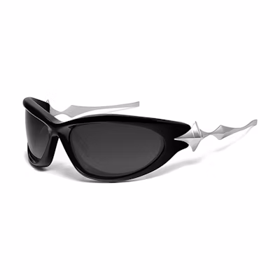 GENTLE MONSTER BOLD 2nd Drop Silver Unisex Irregular Sunglasses with Logo. YYY-01