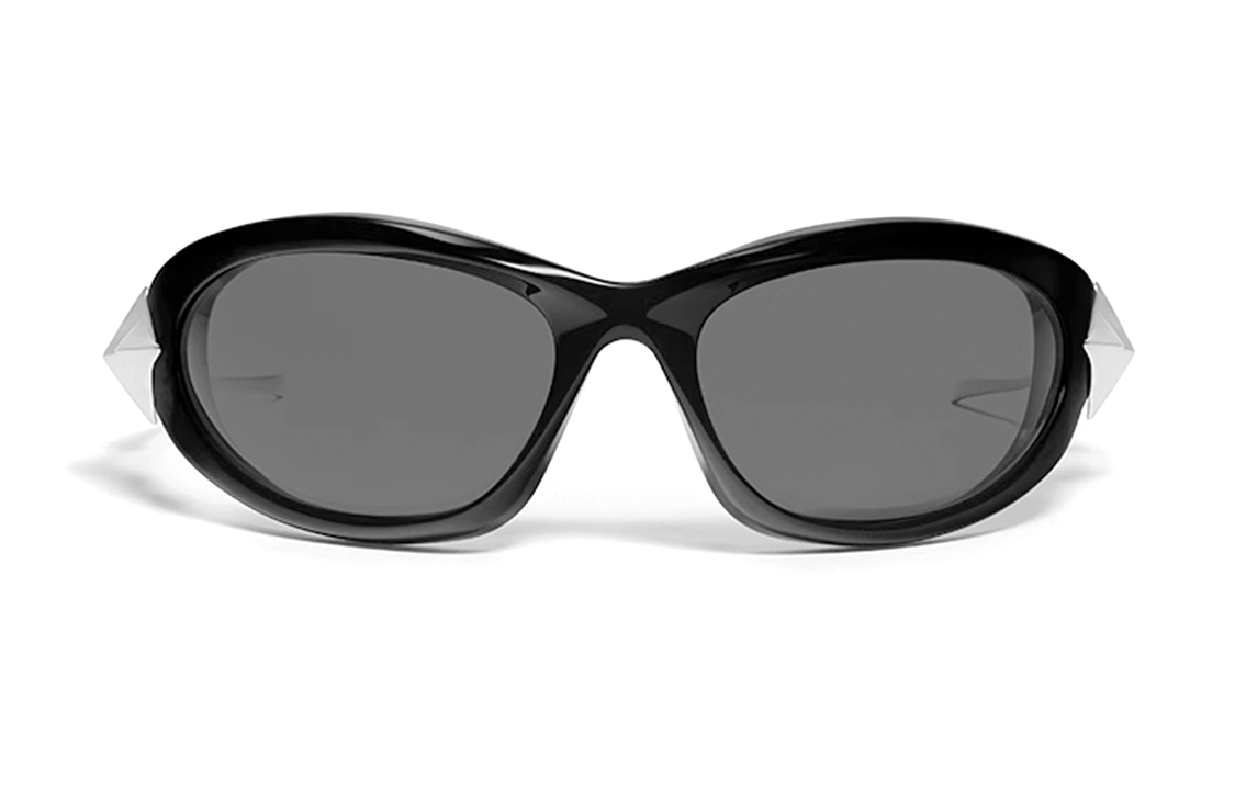 Lookbook GENTLE MONSTER BOLD 2nd Drop Silver Unisex Irregular Sunglasses with Logo. YYY-01