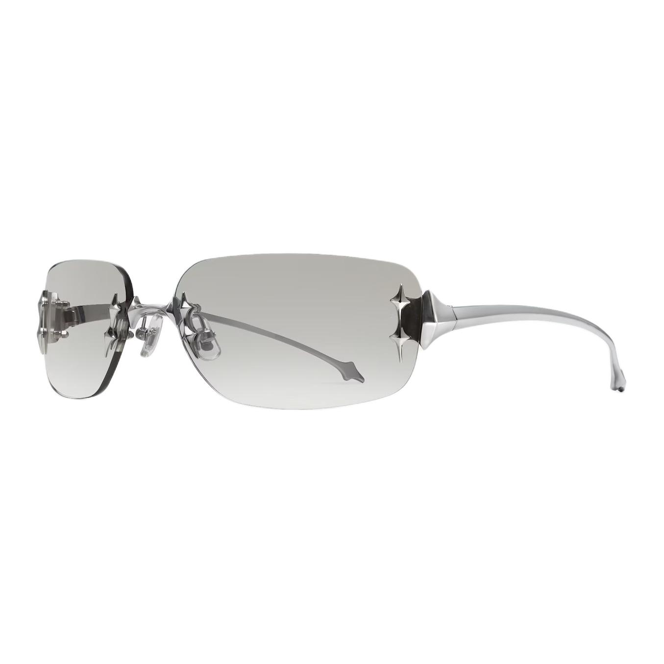 GENTLE MONSTER Bold Metal Square Sunglasses Unisex Silver ttl-02-brg