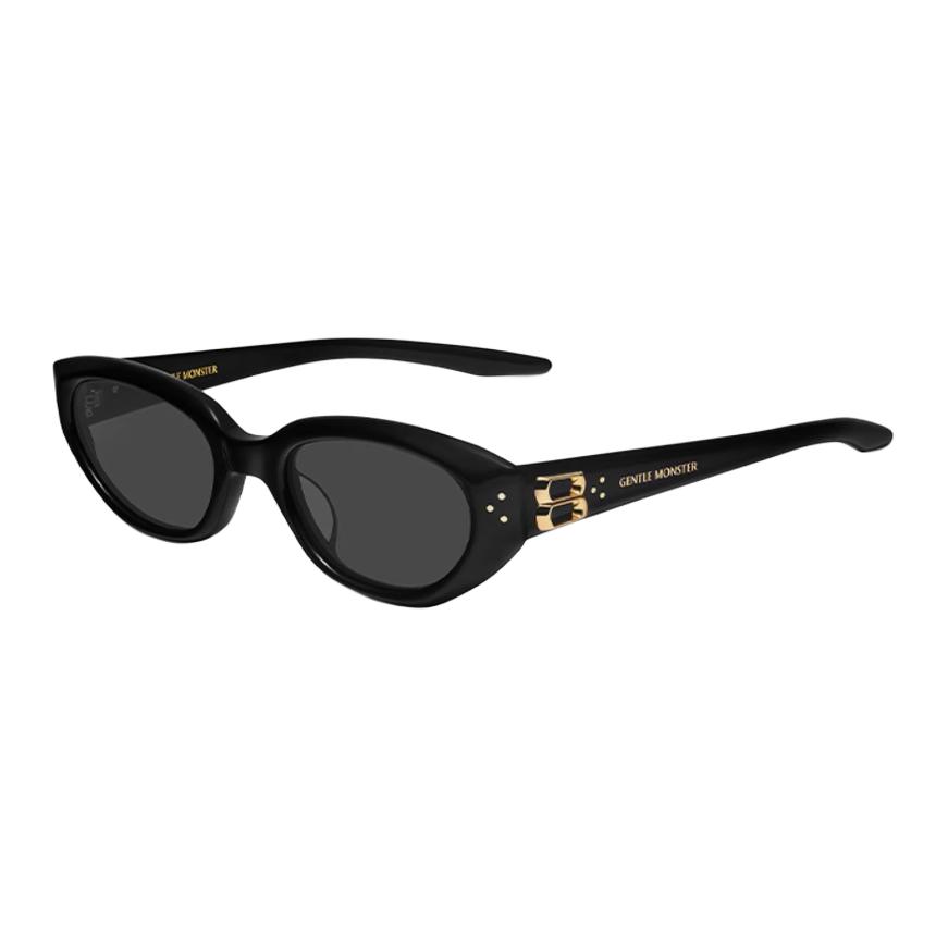 GENTLE MONSTER Cat-Eye Sunglasses Black - Unisex with Customizable Lenses duns-01