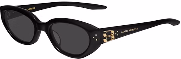 GENTLE MONSTER Cat-Eye Sunglasses Black - Unisex with Customizable Lenses duns-01 GENTLE MONSTER Cat-Eye Sunglasses Black - Unisex with Customizable Lenses duns-01